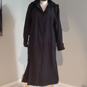 Black Gallery Trench Coat with Hood